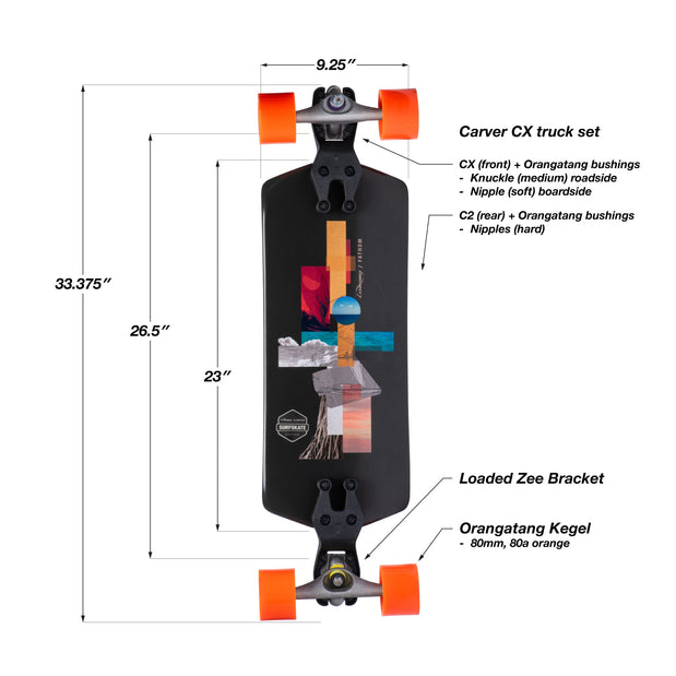 Loaded Fathom Surfskate 23" Cruiser - CX/C2
