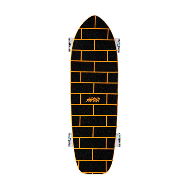 AKAW! Brickwave Yellow 31" Surfskate Longboard - Longboards USA