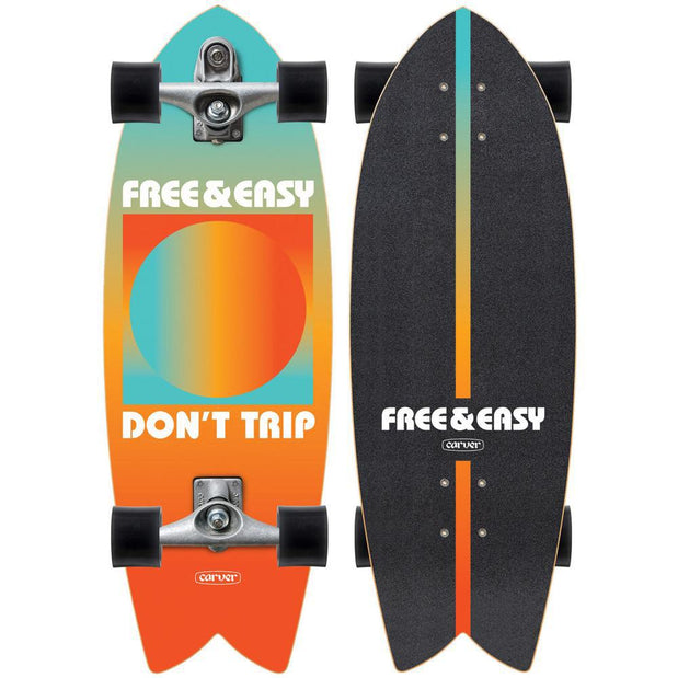 Carver x Free & Easy Gradient Sun Surfskate 29.25" Cruiser - C7 -V4 - Longboards USA