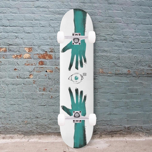 Catch The Eye Green Custom 8.25" Skateboard or Wall Art - Longboards USA