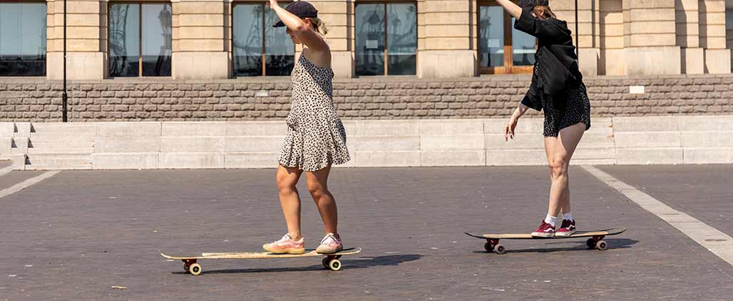 dancing on a longboard
