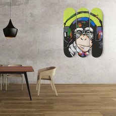 DJ Monkey Skateboard Wall Art - Longboards USA