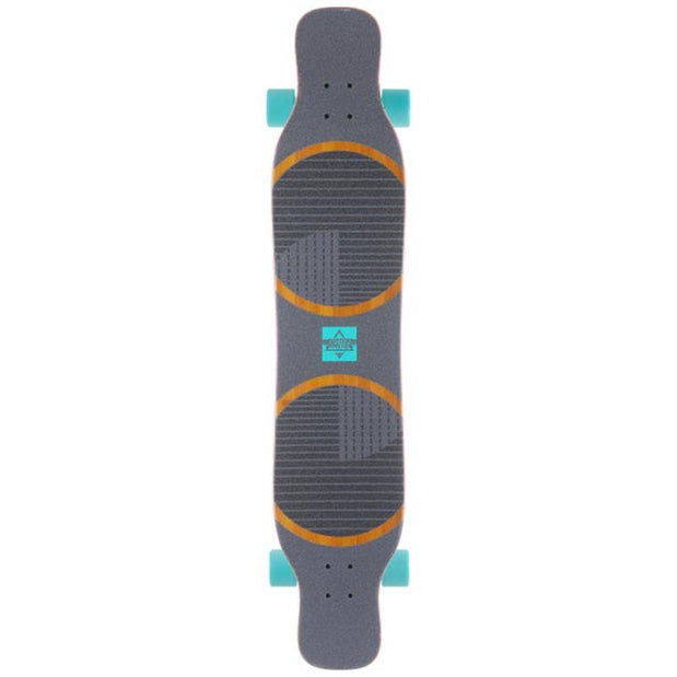 Dusters Wanderlust 47″ Teal/Purple Dancing Longboard - Longboards USA