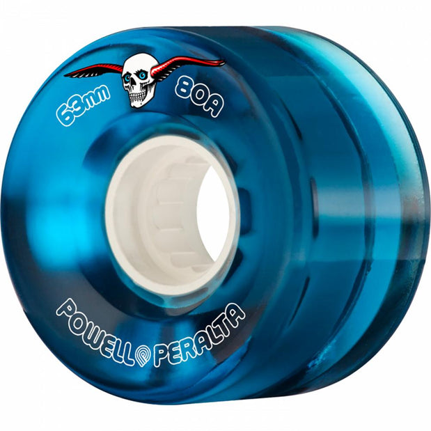 Powell Peralta Clear Cruiser 63mm ATF Blue Wheels - Longboards USA