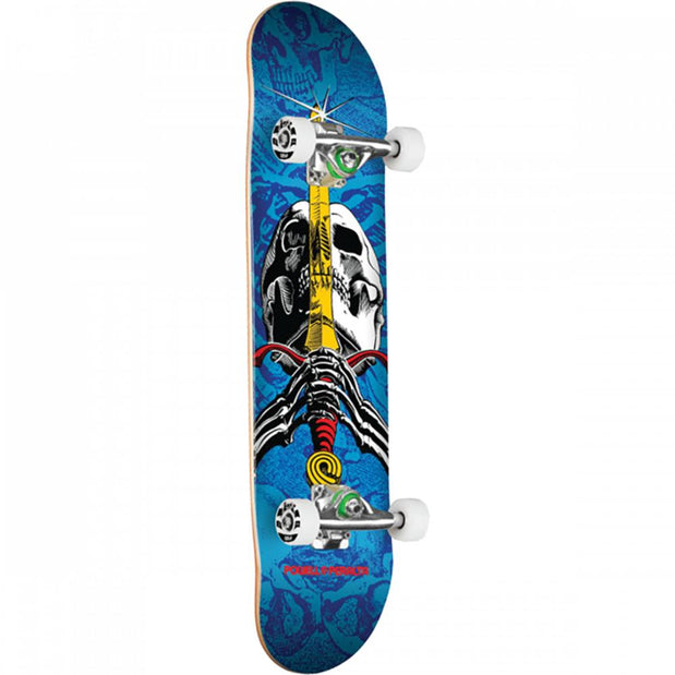 Powell Peralta Skull And Sword 7.5" Blue Skateboard - Longboards USA