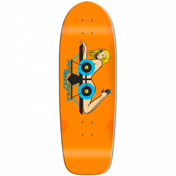 Santa Monica Airlines Girl On A Plane 9,5" Orange Skateboard Deck - Longboards USA