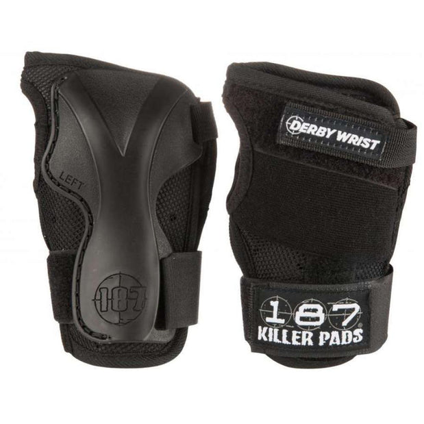 187 Killer Pads Derby Wrist Guard S-Black - Longboards USA