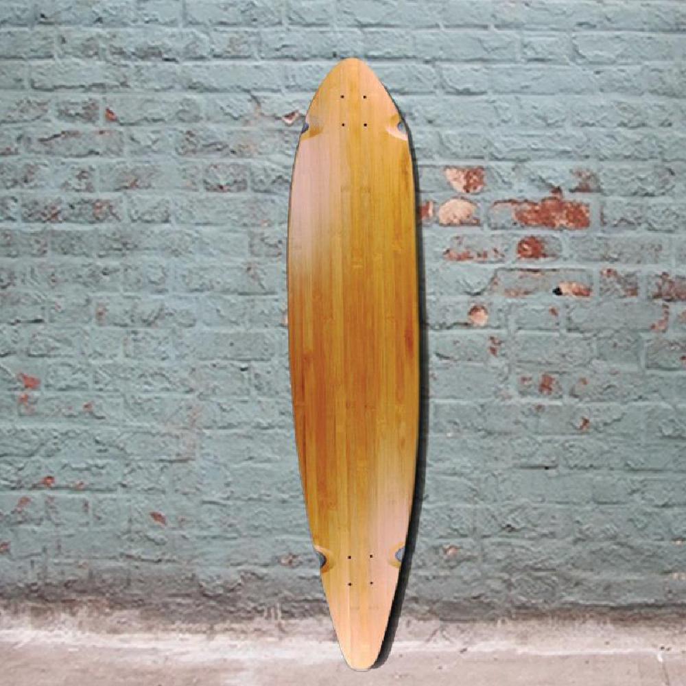 44" x 10" blank Bamboo Pintail Longboard Deck - Longboards USA
