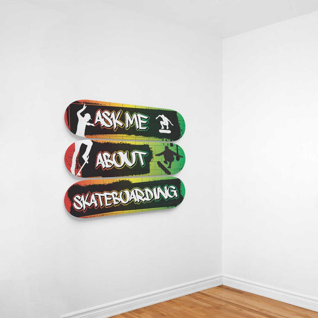 Ask Me About Skateboarding - Skateboard Wall Art - Longboards USA