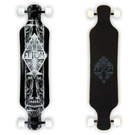 Atom Dark Tiki Drop-Deck 39 inch Longboard Complete - Longboards USA