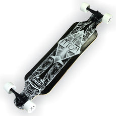 Atom Dark Tiki Drop-Deck 39 inch Longboard Complete - Longboards USA