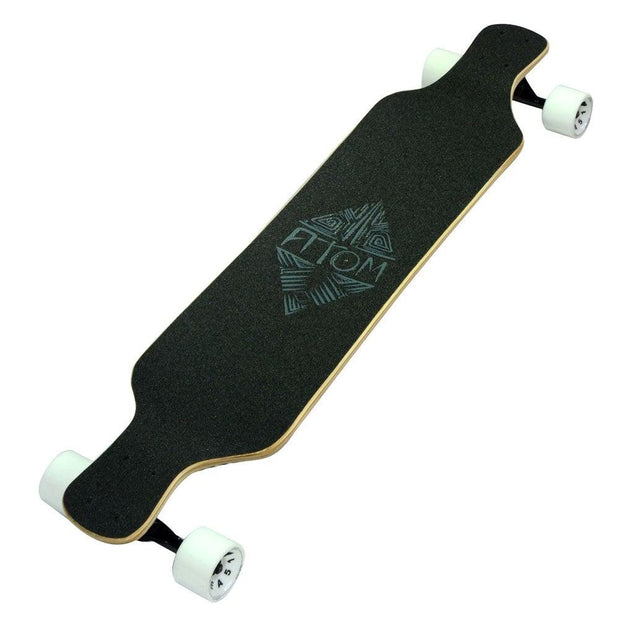 Atom Dark Tiki Drop-Deck 39 inch Longboard Complete - Longboards USA