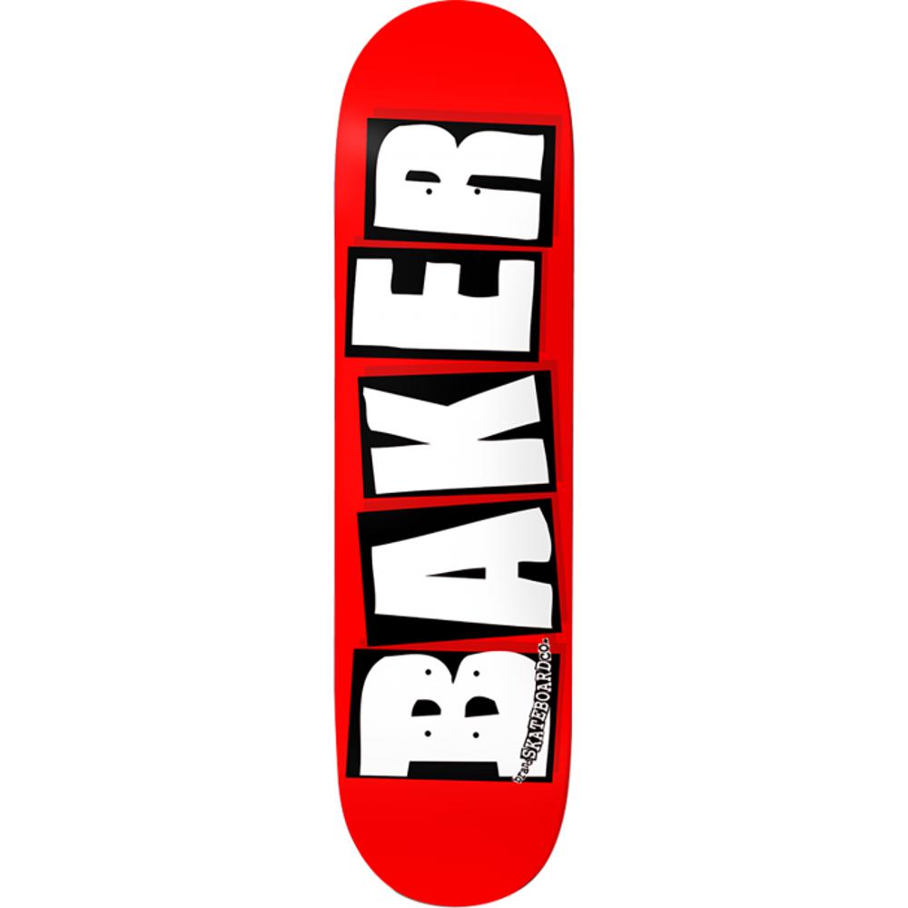 Baker Brand Logo Red/White  8.6" Skateboard Deck - Longboards USA