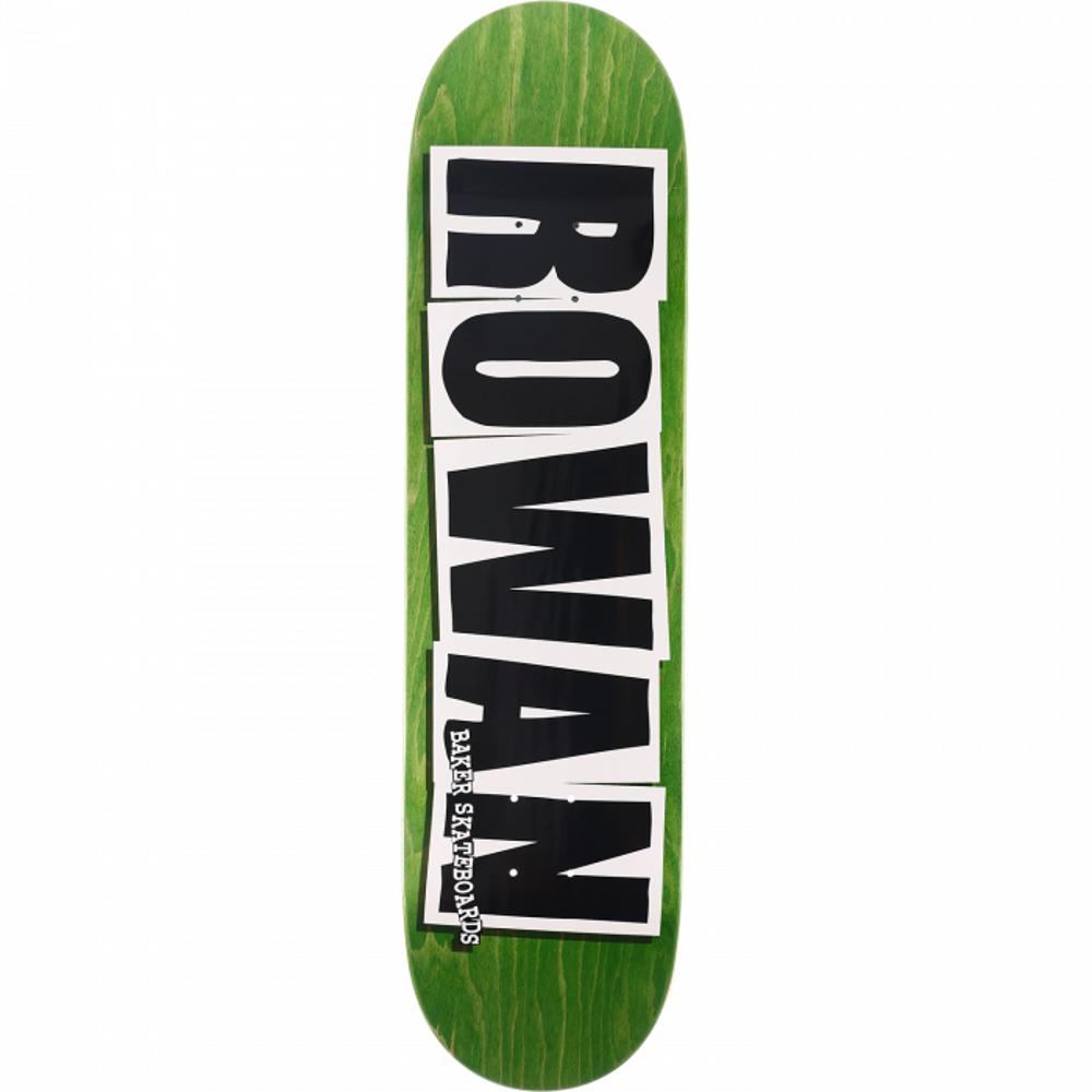 Baker Zorilla Rowan Logo 8.125" Green Skateboard Deck - Longboards USA