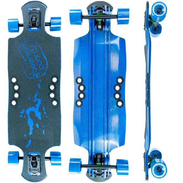 Beercan Blue 35" Oat Soda Drop Through Longboard - Longboards USA