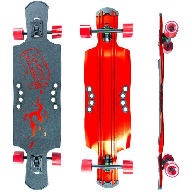 Beercan Red 40" Kegger Drop Through Longboard - Longboards USA