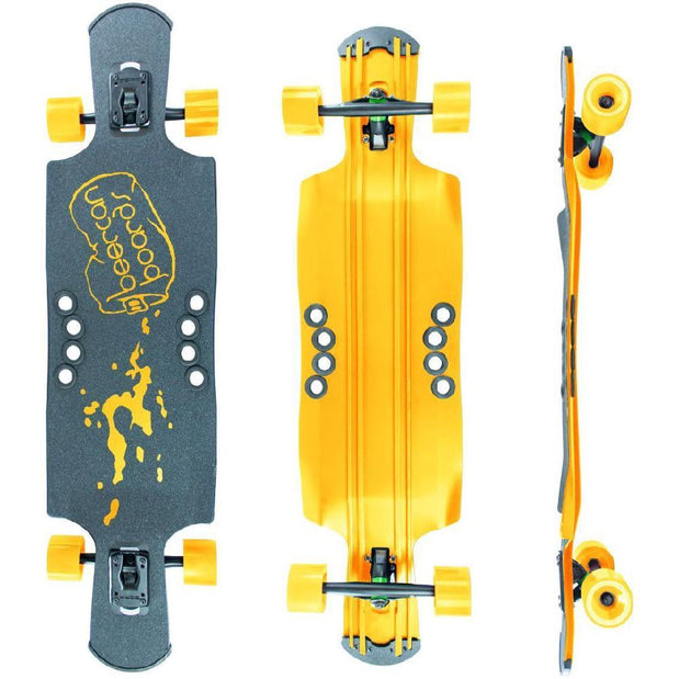 Beercan Yellow 40" Kegger Drop Through Longboard - Longboards USA