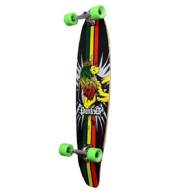 Best 40" Rasta Kicktail Longboard  40" from Punked Complete - Longboards USA