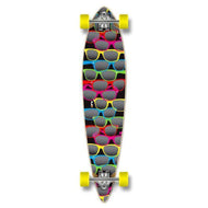 Black Pintail Shades Longboard 40 inch from Punked - Complete - Longboards USA