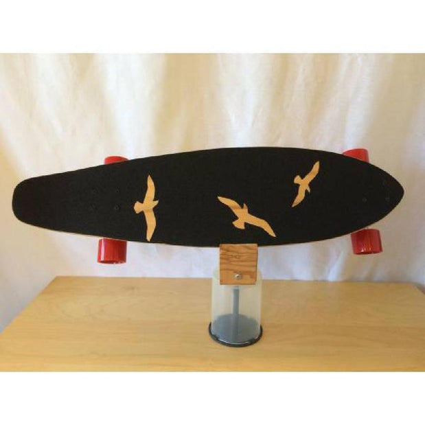 Blank 36" Kicktail Long board with Bird griptape Complete - Longboards USA