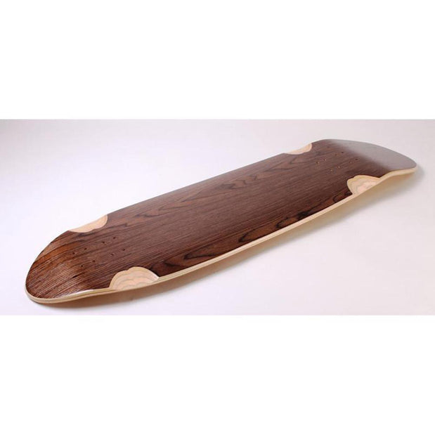 Blank Kicktail Topmount Dark Walnut 35" Longboard Deck - Longboards USA