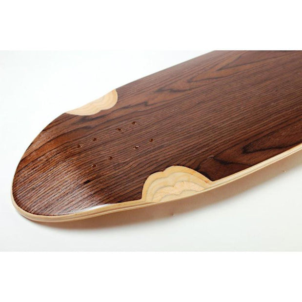 Blank Kicktail Topmount Dark Walnut 35" Longboard Deck - Longboards USA