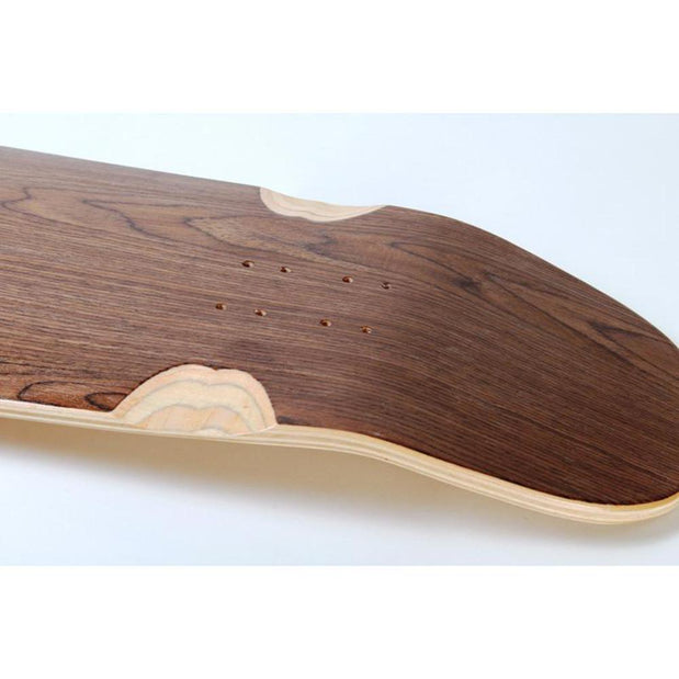 Blank Kicktail Topmount Dark Walnut 35" Longboard Deck - Longboards USA