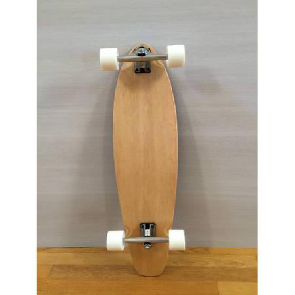 Blank Mini Kicktail Longboard 27" with White Wheels - Complete - Longboards USA