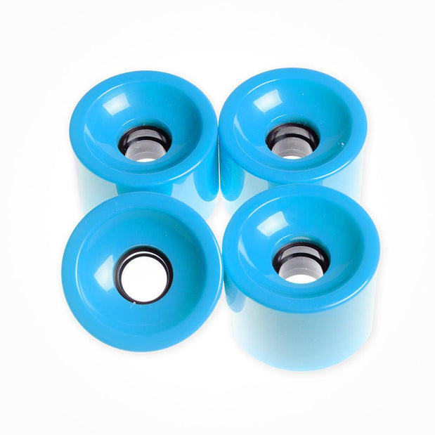 Bright Light Blue Square Lipped Longboard Wheels 70mm x 80a - Longboards USA