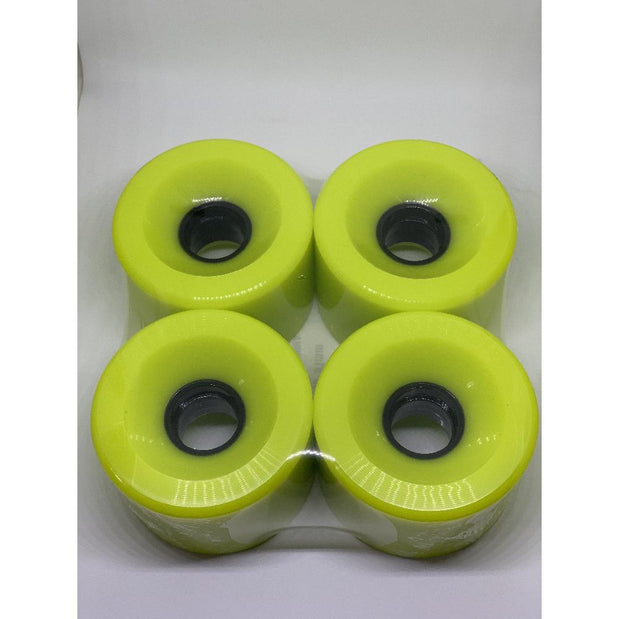 Bright Yellow 70mm x 78a Gel Soft Longboard Wheels - Longboards USA