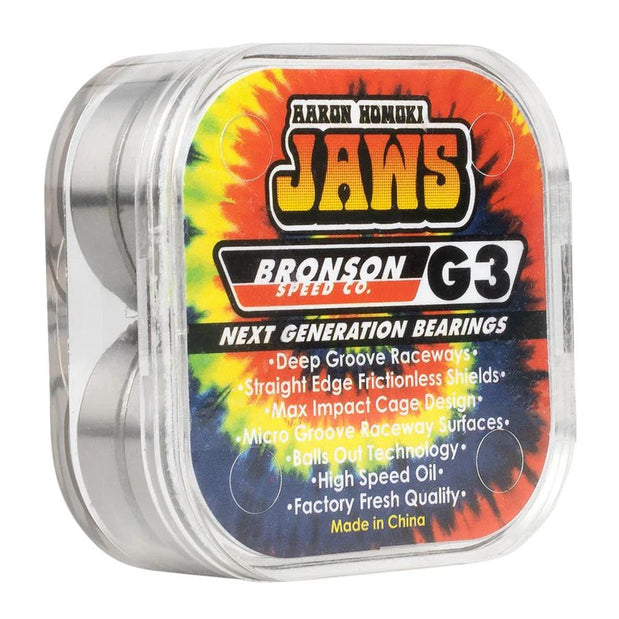 Bronson G3 Aaron Homoki Jaws Skateboard Longboard Bearings - Longboards USA