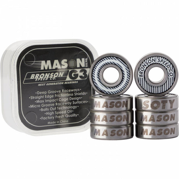Bronson G3 Mason Silva Skateboard Longboard Bearings - Longboards USA