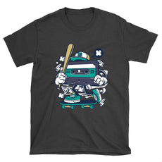 Cassette Skateboarder T-Shirt - Longboards USA
