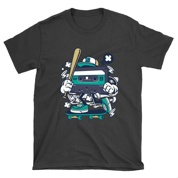 Cassette Skateboarder T-Shirt - Longboards USA