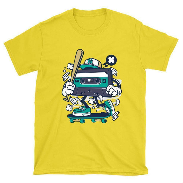 Cassette Skateboarder T-Shirt - Longboards USA