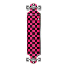 Checkered Pink Lowrider Double Drop Longboard from Punked - Longboards USA