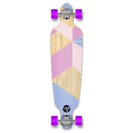 Drop Through Longboard Geometric Purple 41" Graphic from Punked - Longboards USA