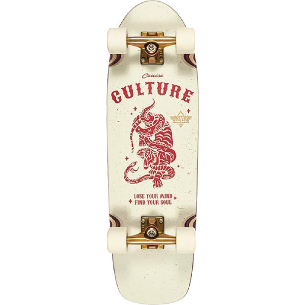 Dusters Culture in Red and White - 29.5 Cruiser Longboard - Longboards USA
