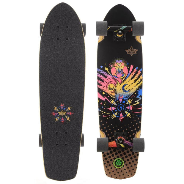 Dusters Stardust in Black 31" Cruiser Longboard - Longboards USA