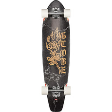 Globe 35" The All Time Black Rose Kicktail Longboard - Longboards USA