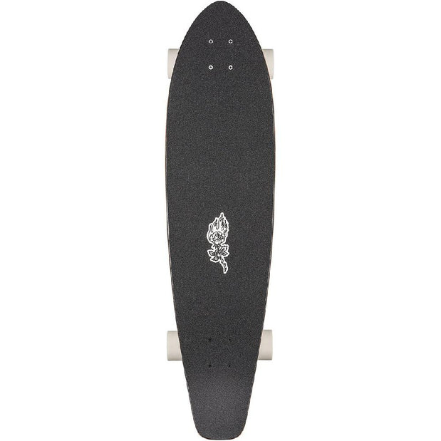 Globe 35" The All Time Black Rose Kicktail Longboard - Longboards USA