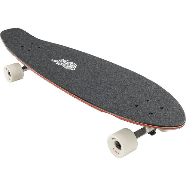 Globe 35" The All Time Black Rose Kicktail Longboard - Longboards USA