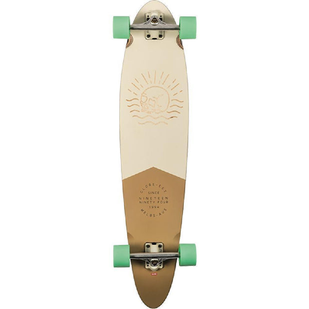 Globe Off White Mustard 40 inch Pin Tail Longboard - Longboards USA