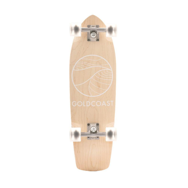 GoldCoast 28" Classic Blond Cruiser Skateboard Longboard with Kicktail - Longboards USA
