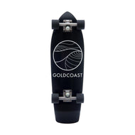 GoldCoast Classic Black 28" Cruiser Skateboard Longboard With Kicktail - Longboards USA