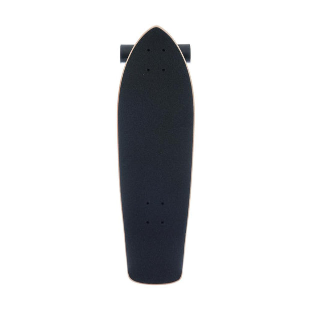 GoldCoast Classic Black 28" Cruiser Skateboard Longboard With Kicktail - Longboards USA