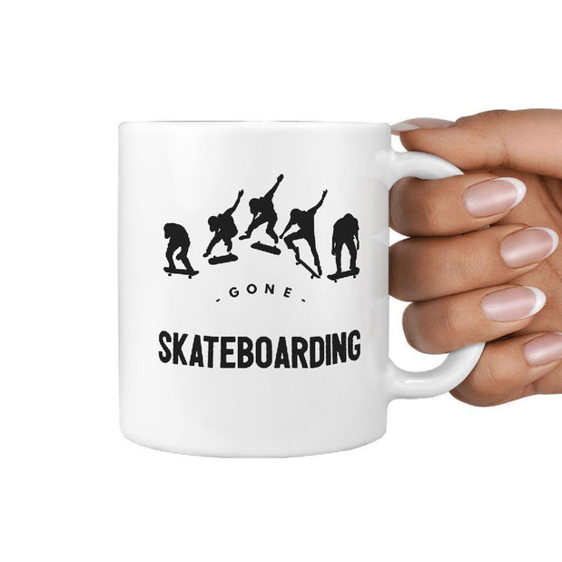 Gone Skateboarding Coffee Mug | Gift Idea for skater skateboarder - Longboards USA