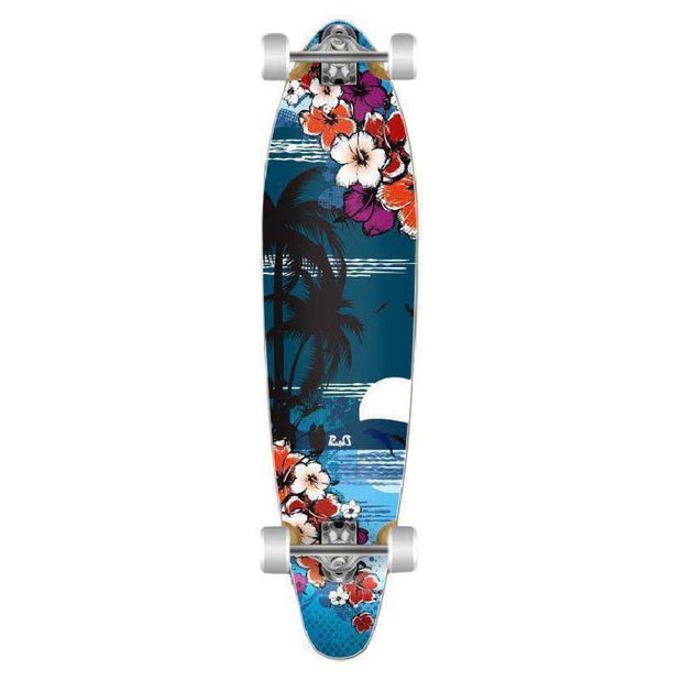 Graphic Tropical Night Kicktail 40 inch Longboard - Longboards USA