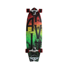 Gravity 33" Rasta Dove Tail Skateboard Cruiser - Longboards USA