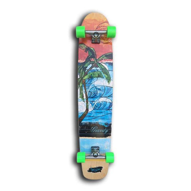 Gravity 45" Spoon Nose Twin Palms Longboard - Complete - Longboards USA